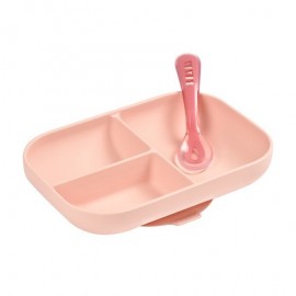 Rose Assiette Et Bol Ventouse Cuillere Beaba Set Vaisselle Silicone 4 Pieces Pour Bebe Et Enfants Le Repas De Bebe Bebe Puericulture Kalchem Com Pl