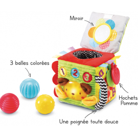 Acheter Cube occupé, balle de dessin animé, Puzzle occupé, balle à attraper  à la main, jouet sensoriel, Cube d'activité éducatif pour bébé