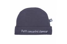 Bonnet "Petit concentré d'amour" gris