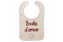 Bavoir "Bouille d'amour" sable