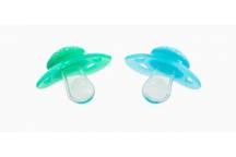 Lot De 2 Sucettes Vert/Bleu 0-6M