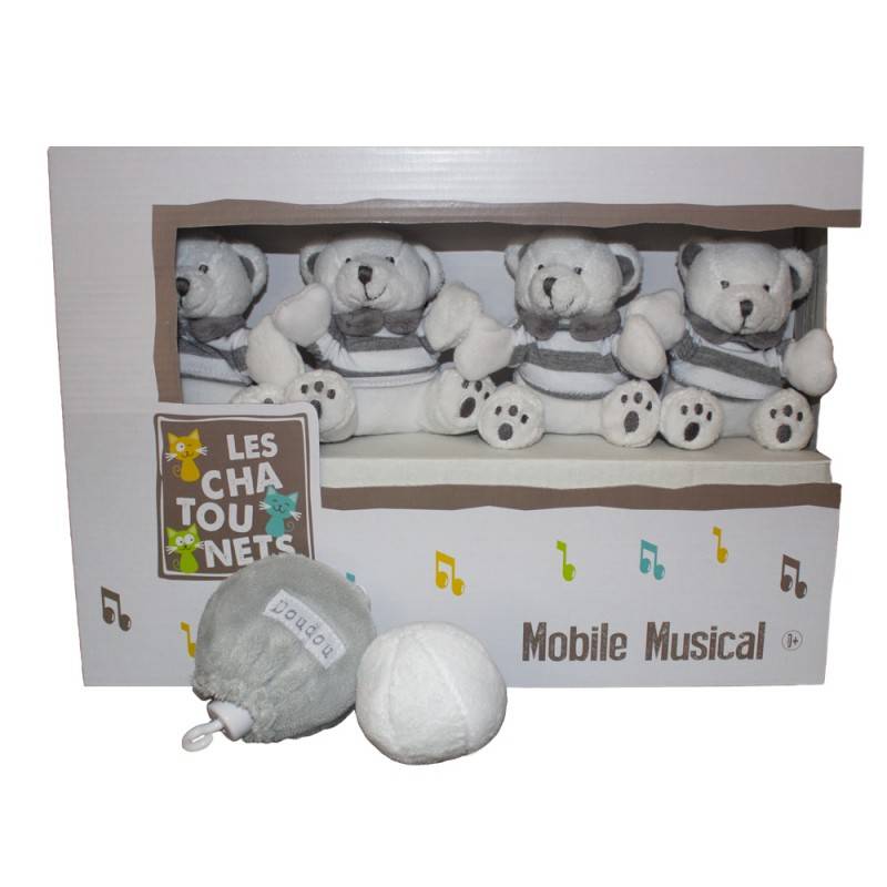Mobile musical bébé ours