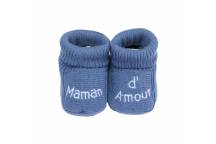 Chaussons Maman d'amour Bleu