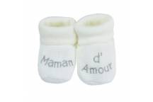 Chaussons Maman d'amour Blanc