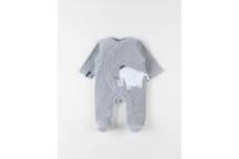 Dors Bien Pyjama Jungle Velours Gris 0 mois