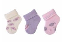 Lot de 3 Chaussettes Nouveau-Né Mauve