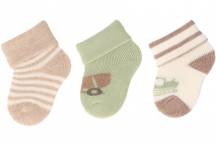 Lot de 3 Chaussettes Nouveau-Né Beige