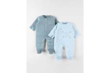 Set 2 Pyjamas Dors Bien Velours - Jungle Lion 1M