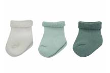 Lot De 3 Paires Chaussette 0-6M - Sapin,Ecru,Sauge