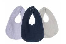 Lot De 3 Bavoirs 1er Age -Bleu Pastel