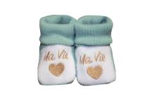 Chaussons Sauge "TU MA VIE"