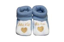 Chaussons Bleu "Tu Ma Vie"