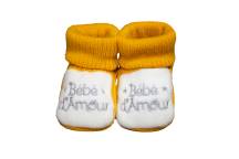 Chaussons Moutarde "Tu BB D'AMOUR"