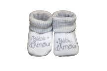 Chaussons Gris "Tu BB D'AMOUR"