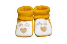 Chaussons Moutarde "Ma Vie"