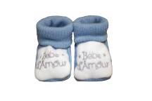 Chaussons Bleu "Tu BB D'AMOUR"